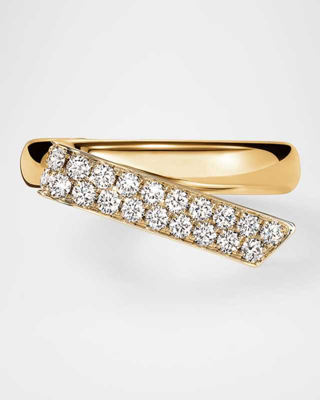 18K Yellow Gold Inside Out Diamond Flip Ring